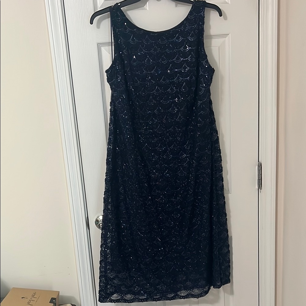 Navy Sequin Dress